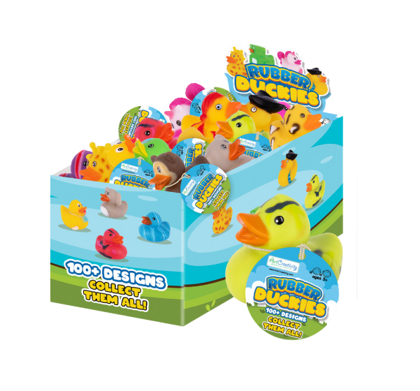 Everyday Ducky Assortment. 30 ducks per PDQ - 4 PDQ per box