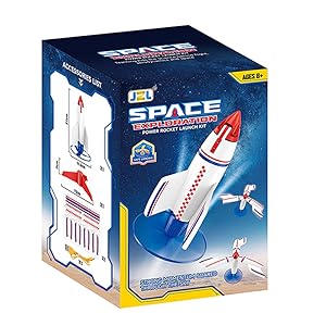 ArtCreativity Electric Rocket Launcher Toy for Kids, Rechargeable Rocketship Toy with Safe Landing Propellers, Ultra High-Flying Rocket, STEM Outer Space Toys