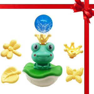ArtCreativity Frog Bath Sprinkler Toy Set, Includes 1 Frog Fountain, 4 Nozzles, and 1 Ball, Battery-Operated Bathtub and Swimming Pool Toy for Kids, Great Gift for Boys and Girls Ages 3 and Up