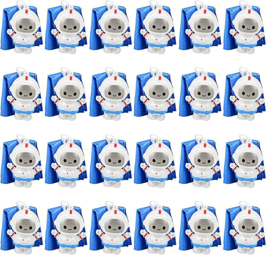 ArtCreativity Mini Astronaut Paratroopers with Parachutes, Bulk Pack of 24, Durable Plastic Parachute Toys Playset, Fun Parachute Party Favors, Goodie Bag Fillers for Boys and Girls