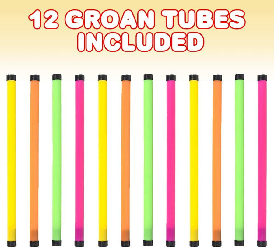 ArtCreativity Funny Groan Tubes, Set of 12, Party Noise Makers for Kids and Adults, Fun Moan Tubes in Assorted Colors, Birthday Party Favors for Boys and Girls, Goodie Bag Fillers, Teacher Rewards