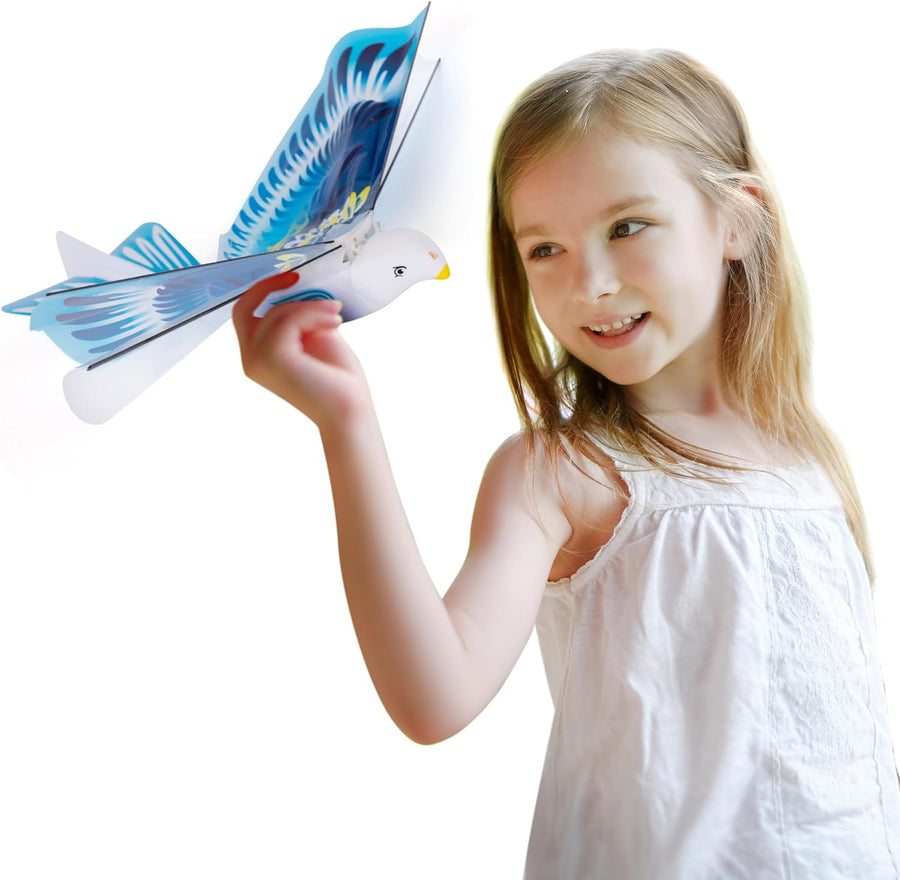 ArtCreativity Electric Flying Bird Toy with Lights - Rechargeable Flying Toy Bird for Kids - Flaps Wings to Fly High and Fast - Outdoor Toys for Boys and Girls - Birthday Gift Idea for Kids Ages 3 4 5