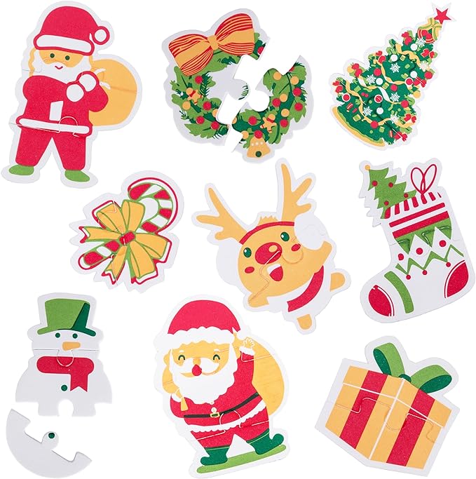 Christmas Puzzle Toys for Babies - 9 Puzzles - EVA Christmas Baby Puzzle Toys for Infants That Float in Water - 9 Kids Christmas Puzzle Designs - Holiday Stocking Stuffers