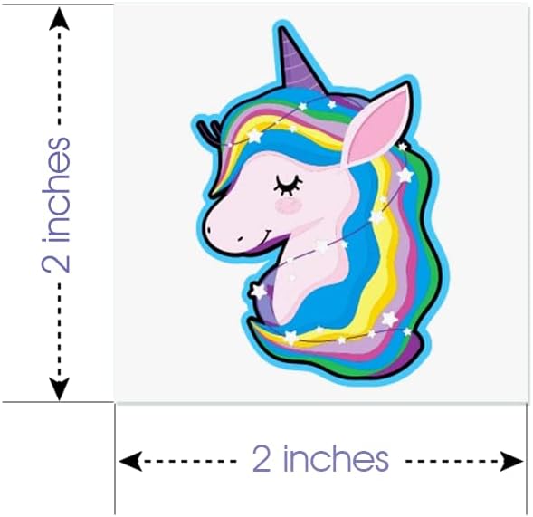 ArtCreativity Unicorn Temporary Tattoos for Kids - Bulk Pack of 144 in Assorted Designs, Non-Toxic 2 Inch Tats, Unicorn Themed Birthday Party Favors, Goodie Bag Fillers, Non-Candy Halloween Treats