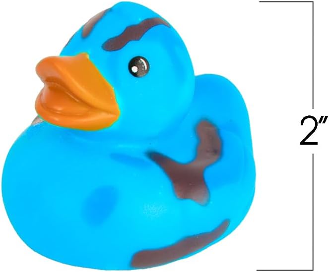 ArtCreativity 2 Inch Camouflage Rubber Duckies, Pack of 12, Cute Duck Bath Tub Pool Toys in Assorted Colors, Ideal for Camo-Themed Parties, Fun Decorations, Carnival Supplies, Party Favor, Small Prize