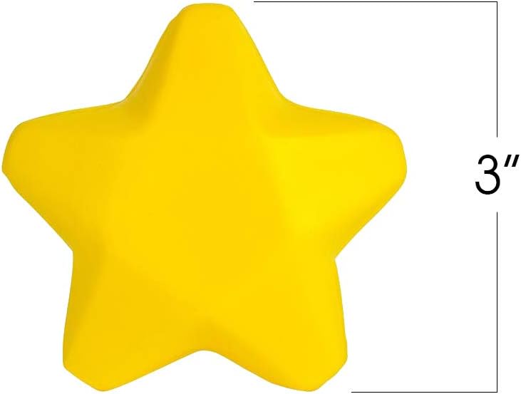 ArtCreativity Stress Stars for Kids and Adults - Pack of 12 - 3 Inch Spongy Squeeze Toys for Anxiety Relief - Fun Birthday Party Favors and Goodie Bag Fillers for Boys and Girls