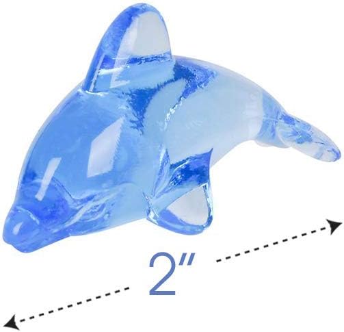 Acrylic Dolphin Cake & Cupcake Toppers, Set of 24