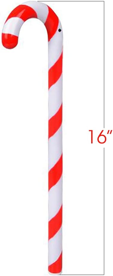 Light Up Candy Cane Wand, 16 Inch Flashing LED Wand for Kids with Batteries Included