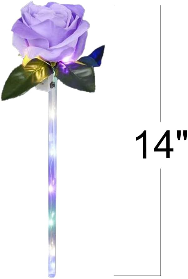 Light Up Rose Wands for Kids, Set of 12