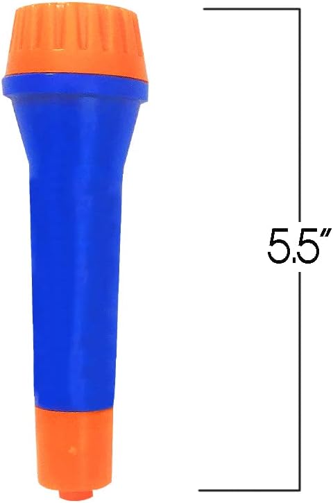 ArtCreativity 5.5 Inch Toy Microphone Set for Kids, Set of 12, Orange and Blue Pretend Play Plastic Mics for Karaoke Fun, Stage or Costume Prop, Birthday Party Favors and Goody Bag Fillers