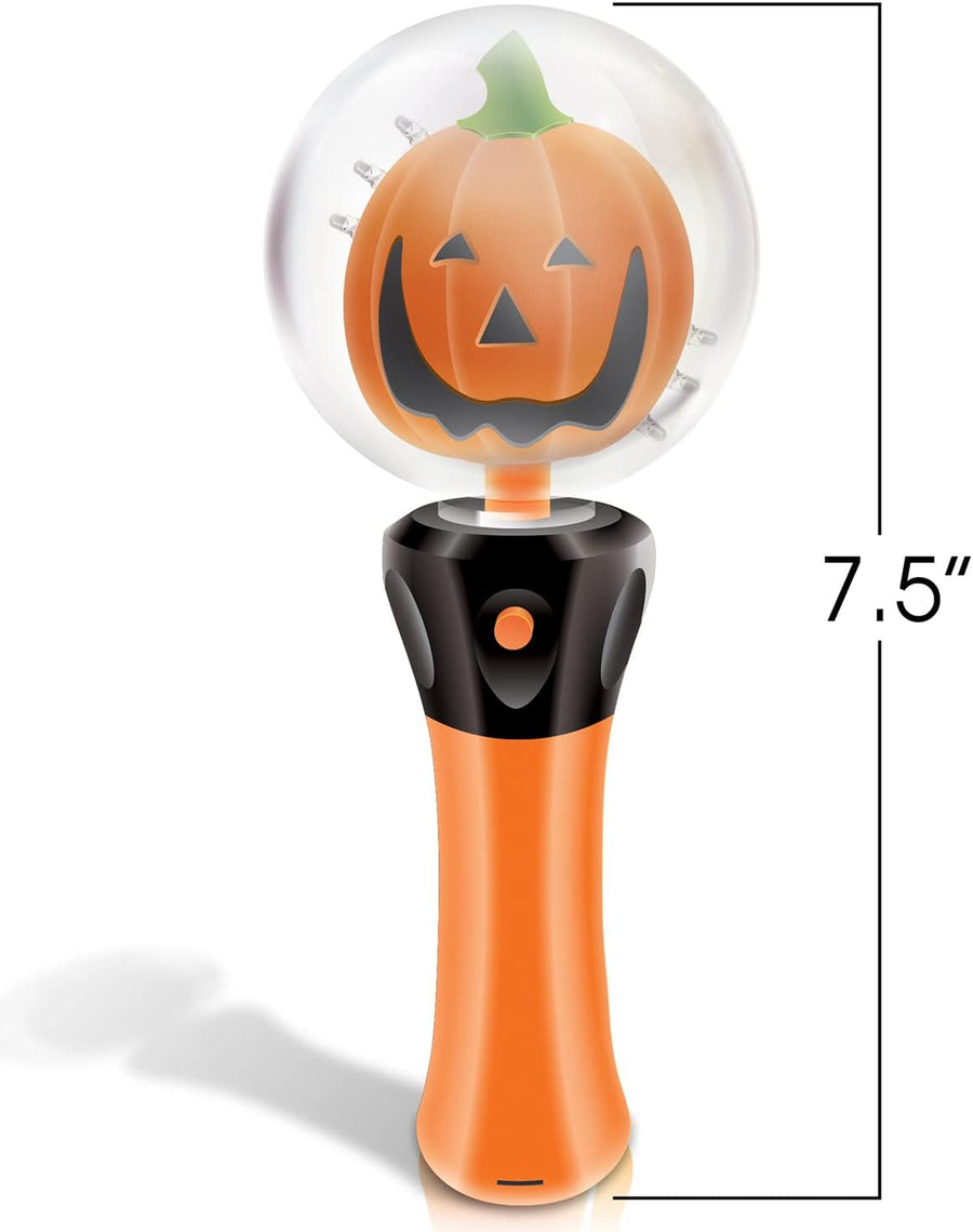 ArtCreativity Light Up Halloween Pumpkin Magic Wand Toy, Jack-O-Lantern Light Up Toys For Kids, with Light Up & Spinning Effects, Halloween Costume Prop and Gift for Kids, Unique Halloween Party Favor
