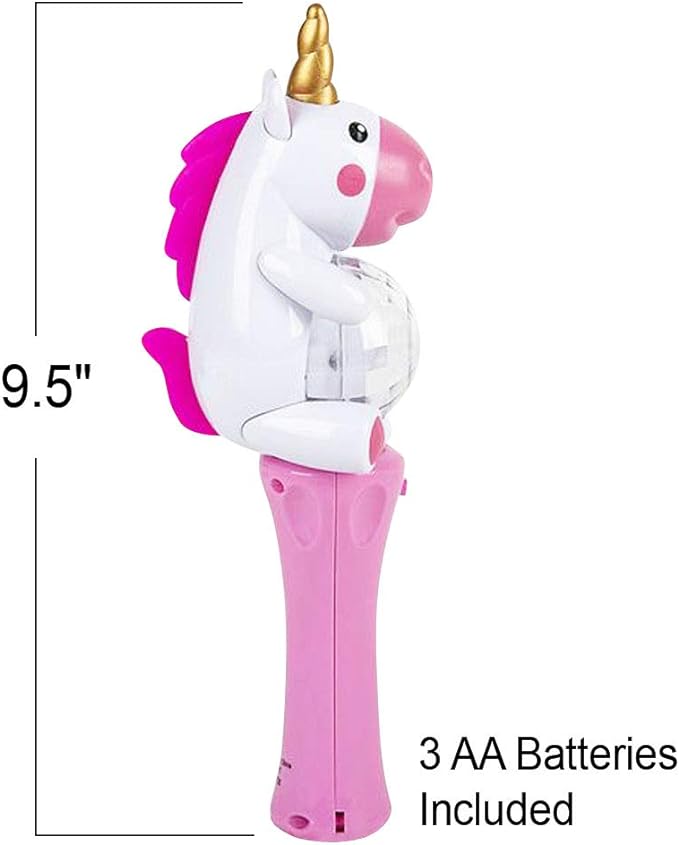 ArtCreativity 9.5 Inch Light Up Unicorn Spinning Wand - Cute Princess Wand with Spinning LEDs - Fun Pretend Play Prop - Batteries Included - Best Birthday Gift for Girls and Boys