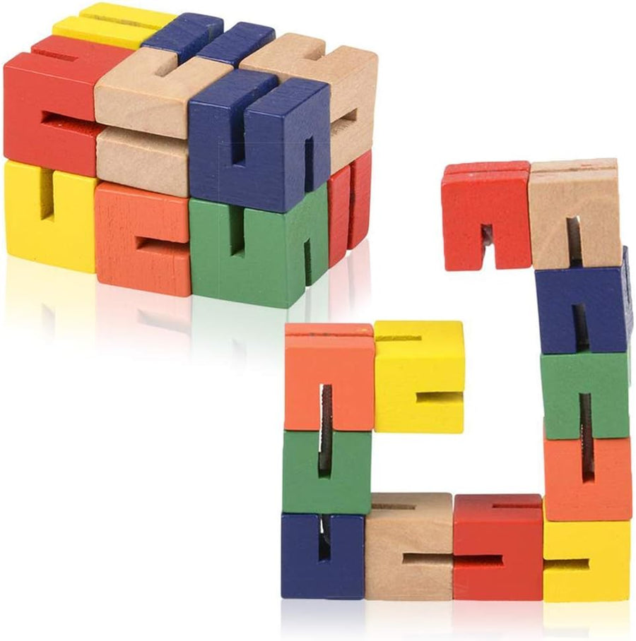 Wooden Twist Cubes, Pack of 2