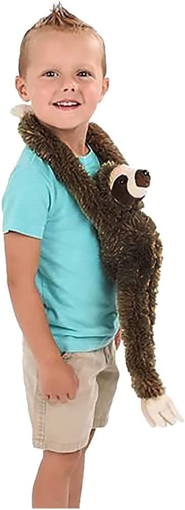 ArtCreativity Brown Hanging Sloth Plush Toy, 28 Inch Stuffed Three-Toed Sloth with Realistic Design, Soft and Huggable, Cute Nursery Decor, Best Birthday Gift for Boys and Girls