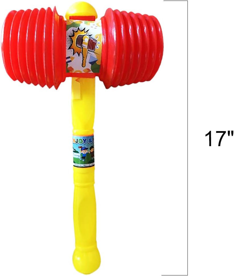 ArtCreativity Giant Squeaky Hammer, Jumbo 17 Inch Kids’ Squeaking Hammer Pounding Toy, Clown, Carnival, and Circus Birthday Party Favors, Best Gift for Boys and Girls Ages 3 Plus