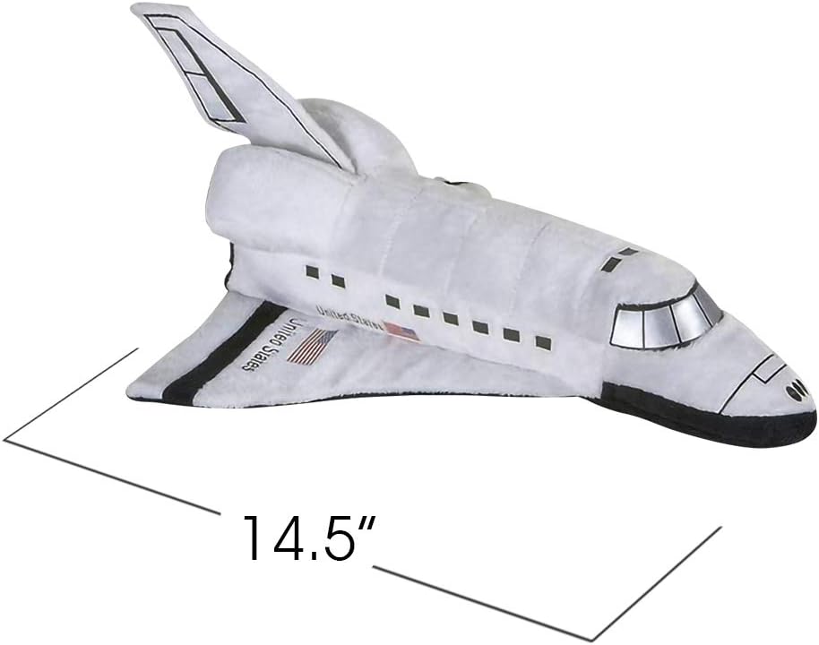 ArtCreativity Stuffed Space Shuttle Plush Toy for Kids – 14.5 Inch Soft and Cuddly Astronaut Spaceship - Cute Nursery Décor and Bedtime Toy, Best Gift for Birthday or Baby Shower