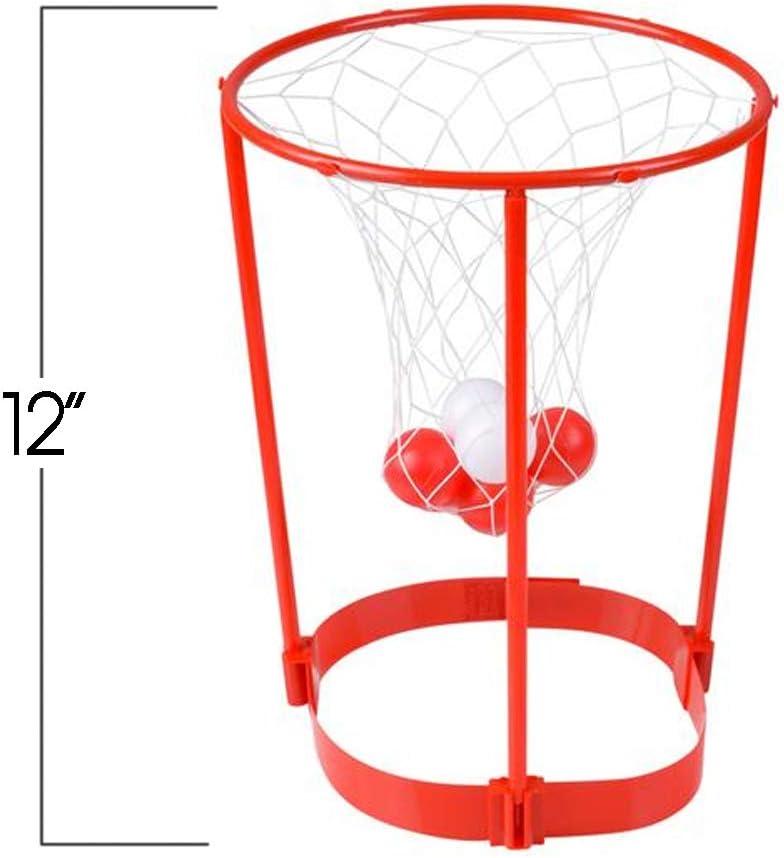 ArtCreativity Head Hoop Basketball Party Game for Kids and Adults - Adjustable Basket Net Headband with 20 Balls - Fun Gift for Birthday, Party Dress Up, Carnival Ball Game for Boys & Girls