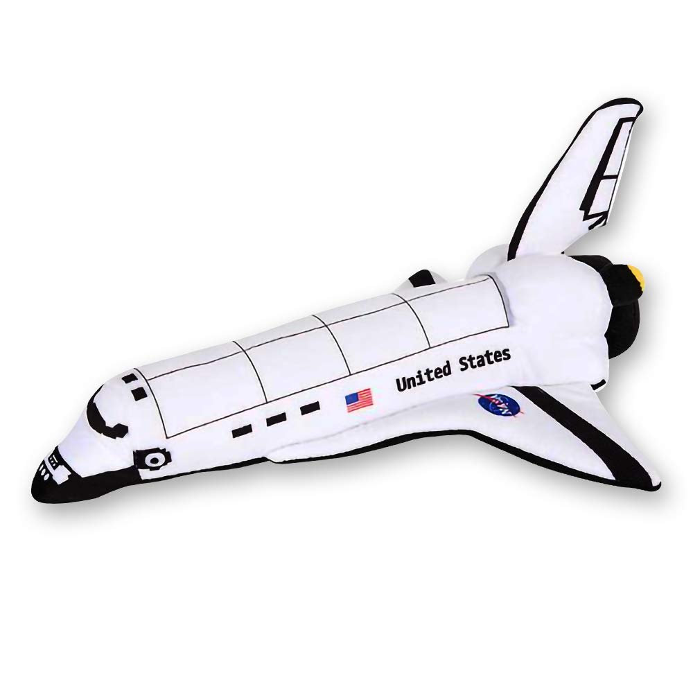 ArtCreativity Stuffed Space Shuttle - 14" Soft Cuddly Astronaut Toy for Kids, Easter Basket Stuffer, Birthday Gift