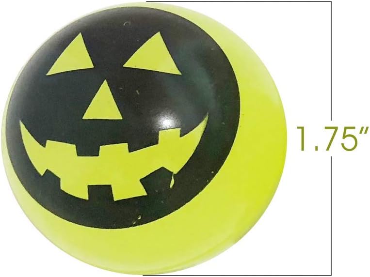 Glow in The Dark Jack-O-Lantern Bouncing Balls, Pack of 12