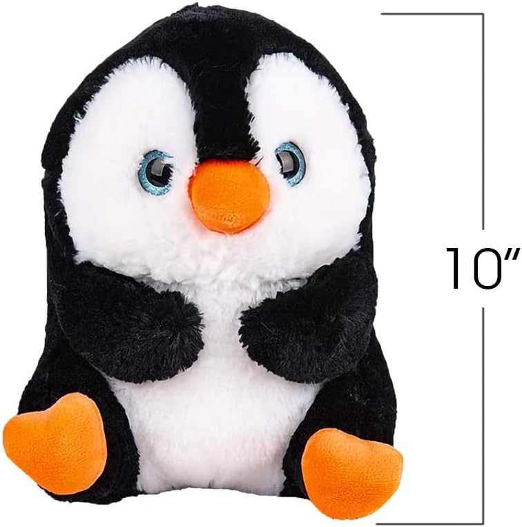 Belly Buddy Penguin, 10 Inch Plush Stuffed Penguin, Super Soft and Cuddly Toy, Cute Nursery Décor, Best Gift for Baby Shower, Boys and Girls Ages 3+