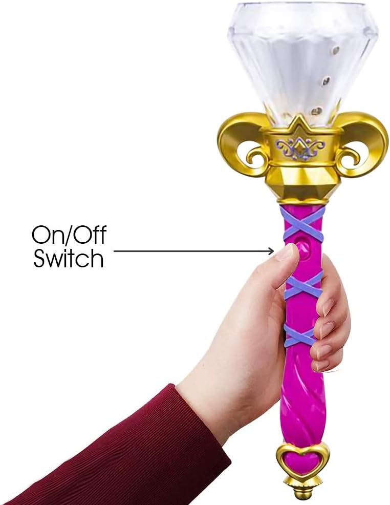 Multi-Color Spinning Diamond Wand with LED Handle,