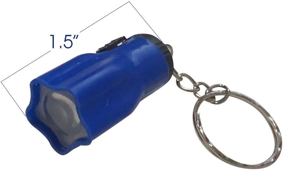 Star Shaped Flashlight Keychains, Pack of 24,