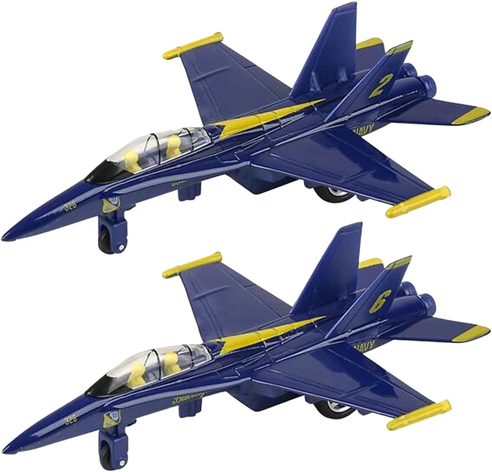 Diecast F-18 Blue Angel Jets with Pullback Mechanism, Set of 2