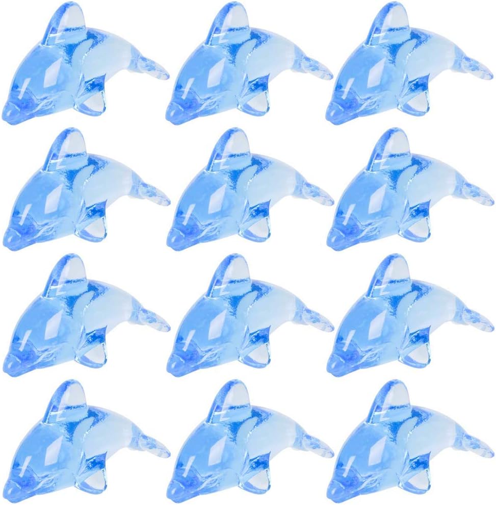 Acrylic Dolphin Cake & Cupcake Toppers, Set of 24