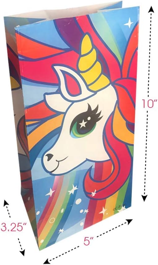 Unicorn Party Favor Bags, Pack of 12