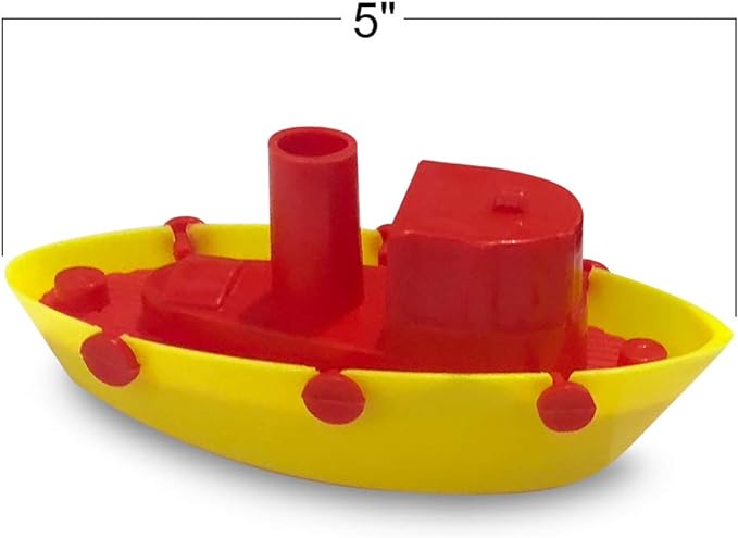 ArtCreativity Toy Boat Bath Toys for Kids & Toddlers, Set of 4, Kids Pool Toys for Outdoor Water Play, Floating Pool Boat Toys for Bathtub, Summer Beach Toys, Cute Party Favors for Boys and Girls