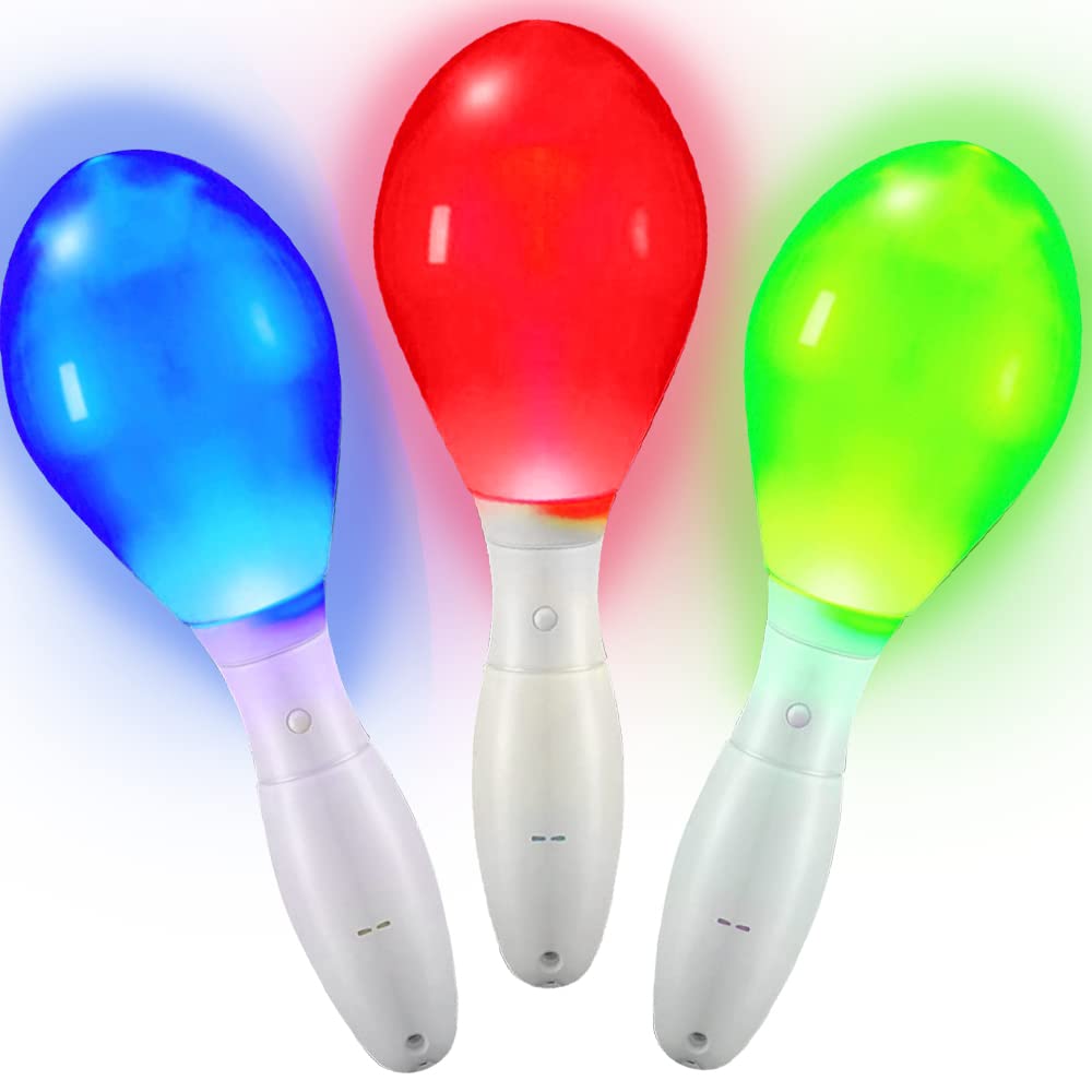 Light-Up Color Changing Maracas, Pack of 3