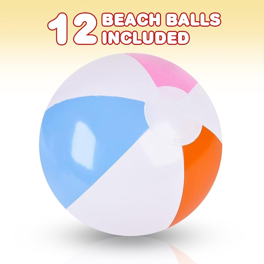 Beach Balls for Kids, Pack of 12