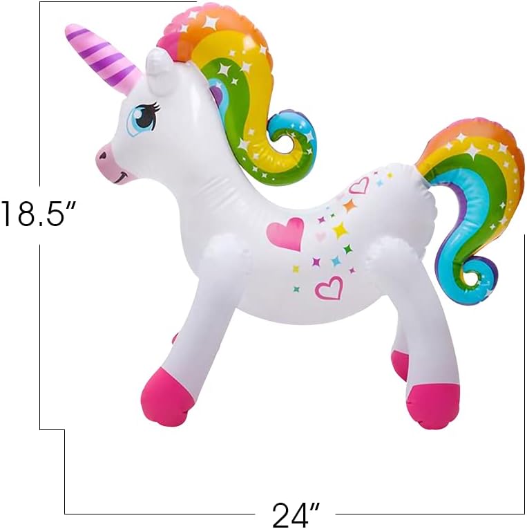 Rainbow Unicorn Inflate, Blow-Up Unicorn Inflate for Birthday Party