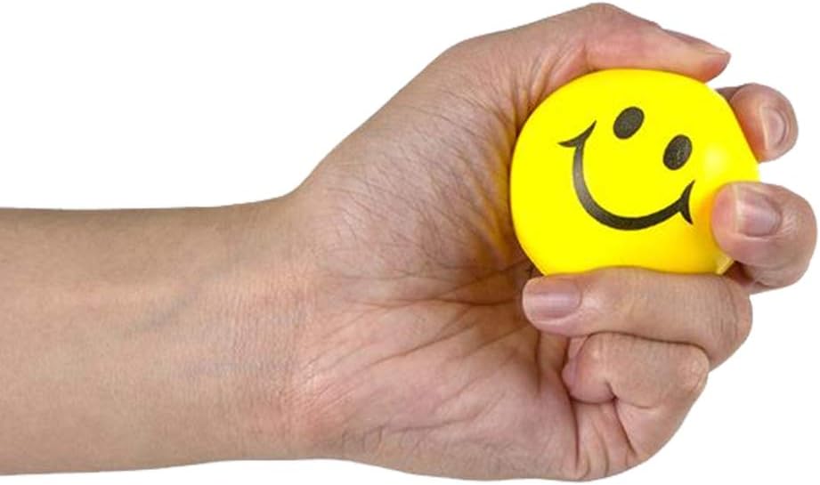 Smile Face Stress Balls for Kids and Adults - Pack of 12