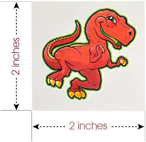 ArtCreativity Dinosaur Tattoos for Kids, Bulk Pack of 144, Non-Toxic 2 Inch Temporary Dino Tats, Dinosaur Birthday Party Favors and Supplies, Goodie Bag and Piñata Fillers, Assorted Designs