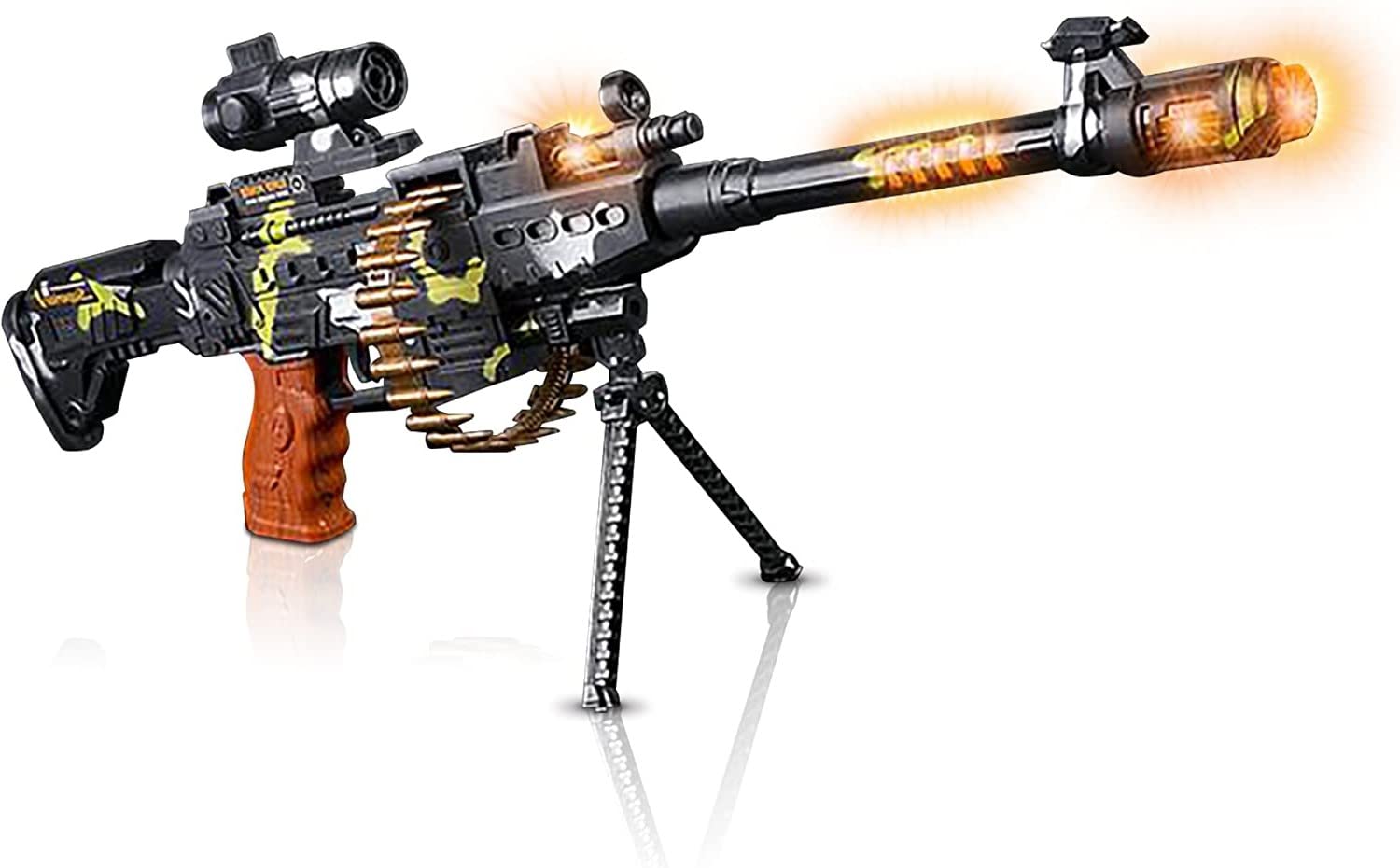 Toy Machine Gun with Scope, Stand and Realistic Sound Effects