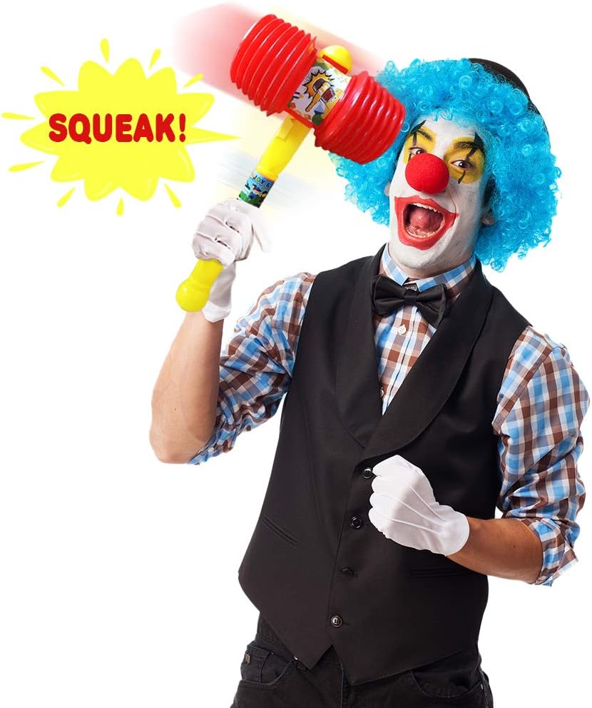 ArtCreativity Giant Squeaky Hammer, Jumbo 17 Inch Kids’ Squeaking Hammer Pounding Toy, Clown, Carnival, and Circus Birthday Party Favors, Best Gift for Boys and Girls Ages 3 Plus