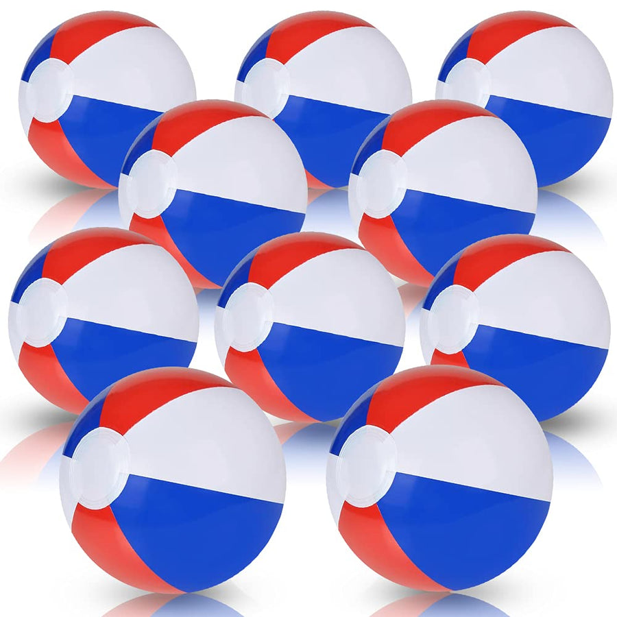 ArtCreativity Patriotic Beach Balls for Kids, Pack of 12, Inflatable Summer Toys for Boys and Girls, Decorations for Hawaiian, Beach, and Pool Party, Beach Ball Party Favors (12 Inch)