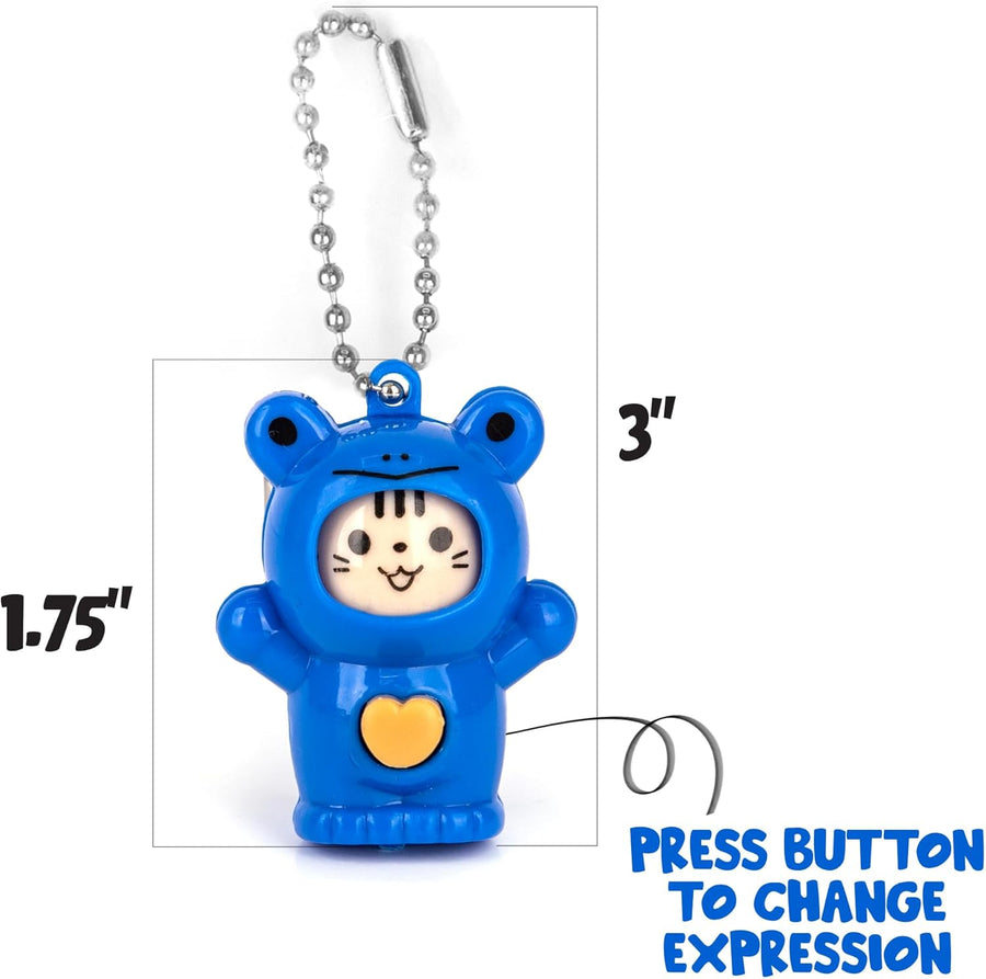 Face Changing Animal Keychains for Kids - Set of 12