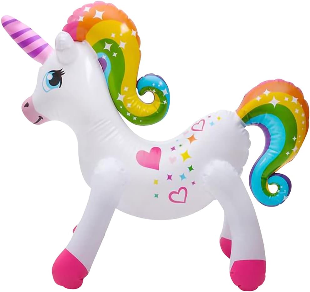 Rainbow Unicorn Inflate, Blow-Up Unicorn Inflate for Birthday Party