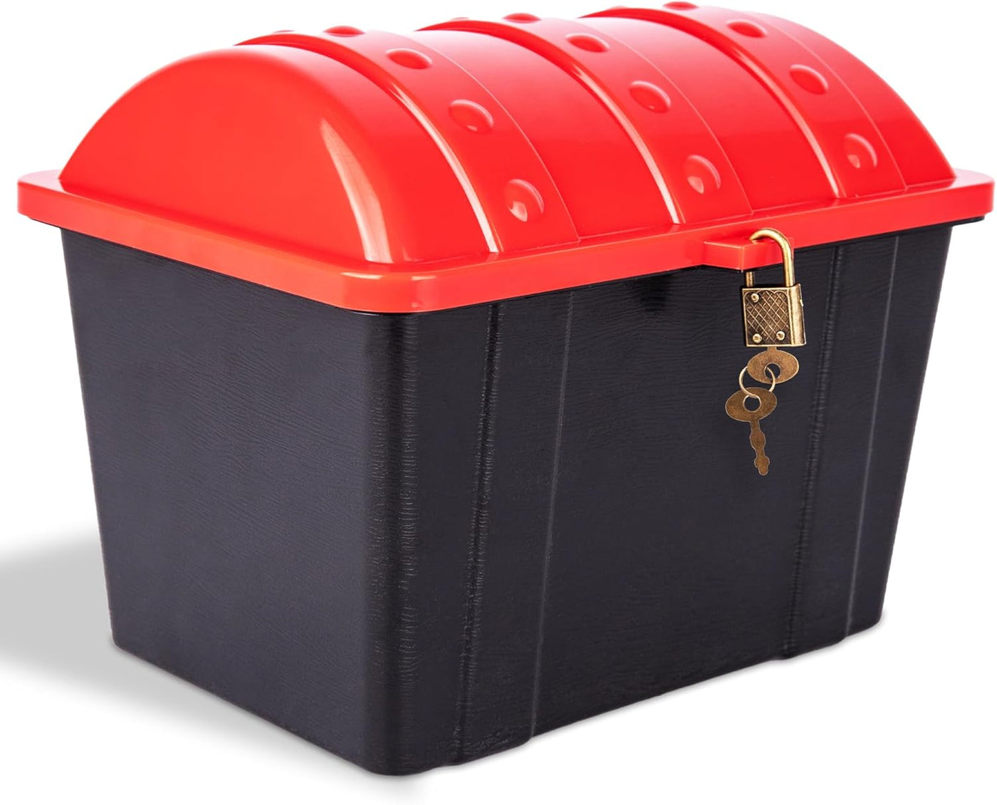 Treasure Chest for kids, Black Pirate Chest with Red Cover