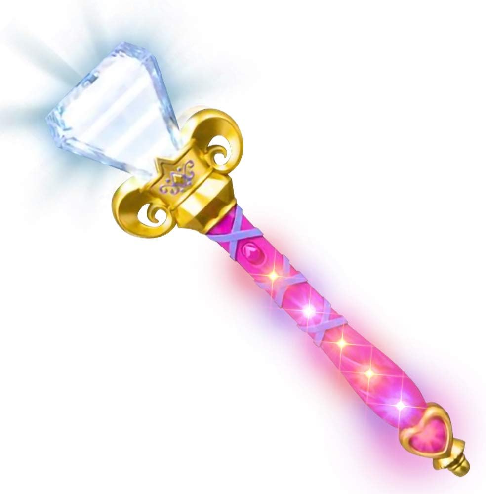 Multi-Color Spinning Diamond Wand with LED Handle,