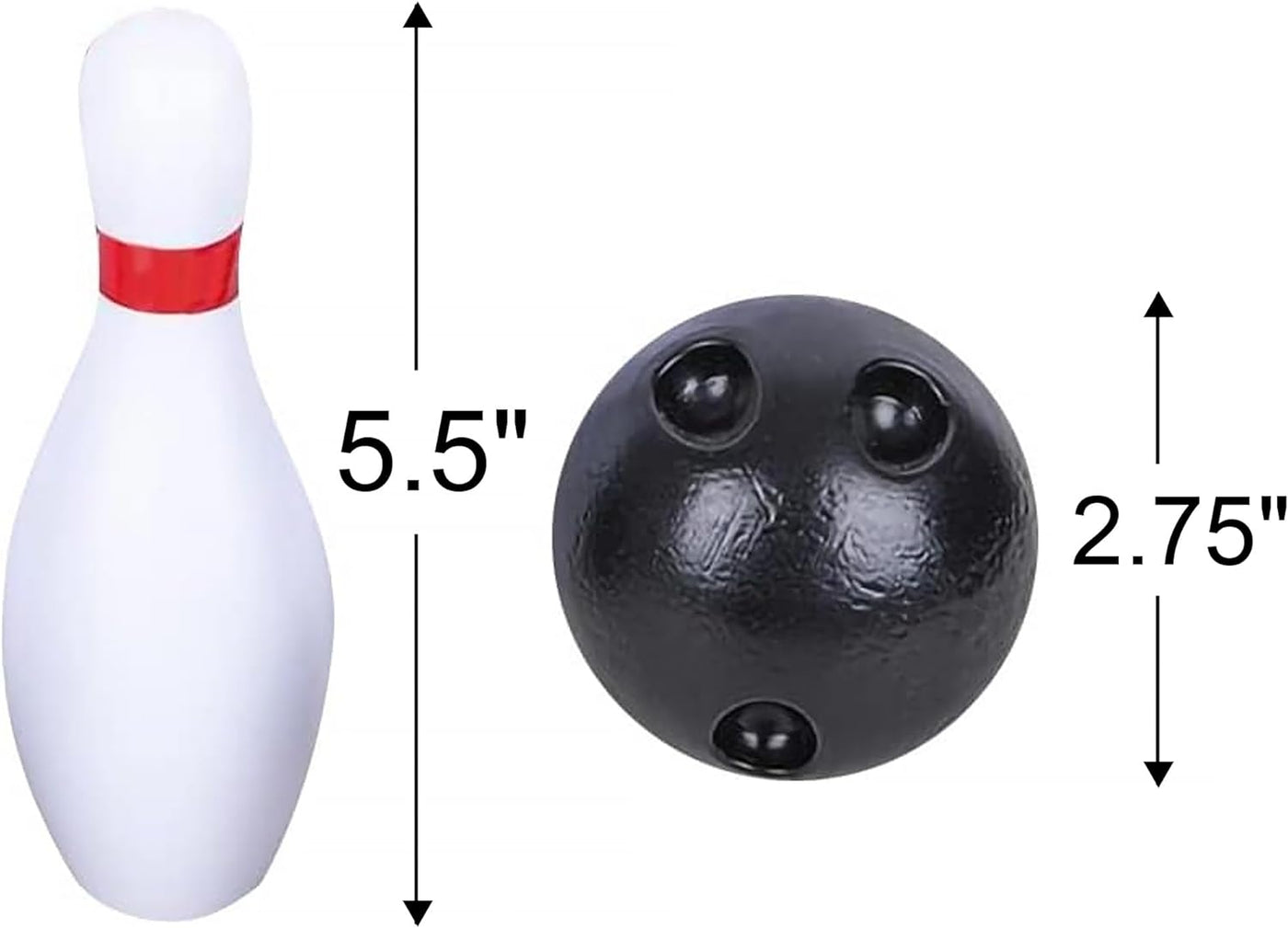 Bowling Game for Kids, 2 Sets, Each Set Includes 10 Pins and 2 Balls, Durable Plastic Indoor and Outdoor Game, Fun Carnival and Birthday Party Activity for Boys and Girls