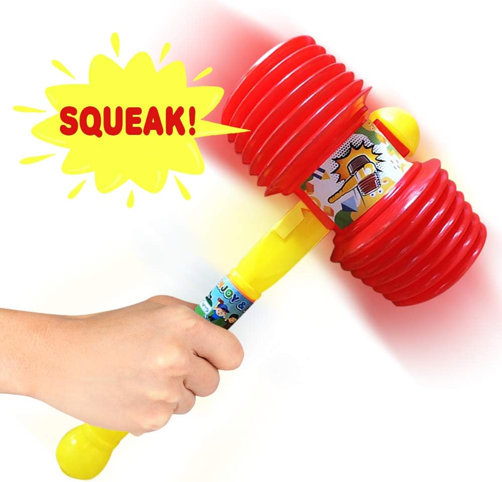 ArtCreativity Giant Squeaky Hammer, Jumbo 17 Inch Kids’ Squeaking Hammer Pounding Toy, Clown, Carnival, and Circus Birthday Party Favors, Best Gift for Boys and Girls Ages 3 Plus