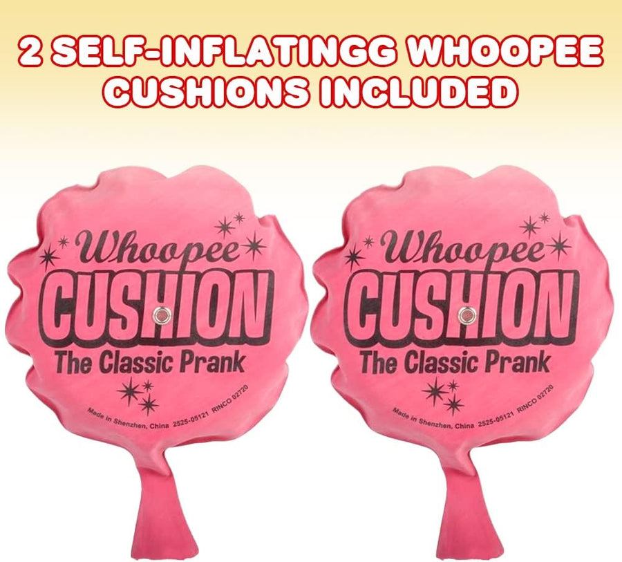 Self Inflating Whoopie Cushion, 2 Pack, 6 Inch