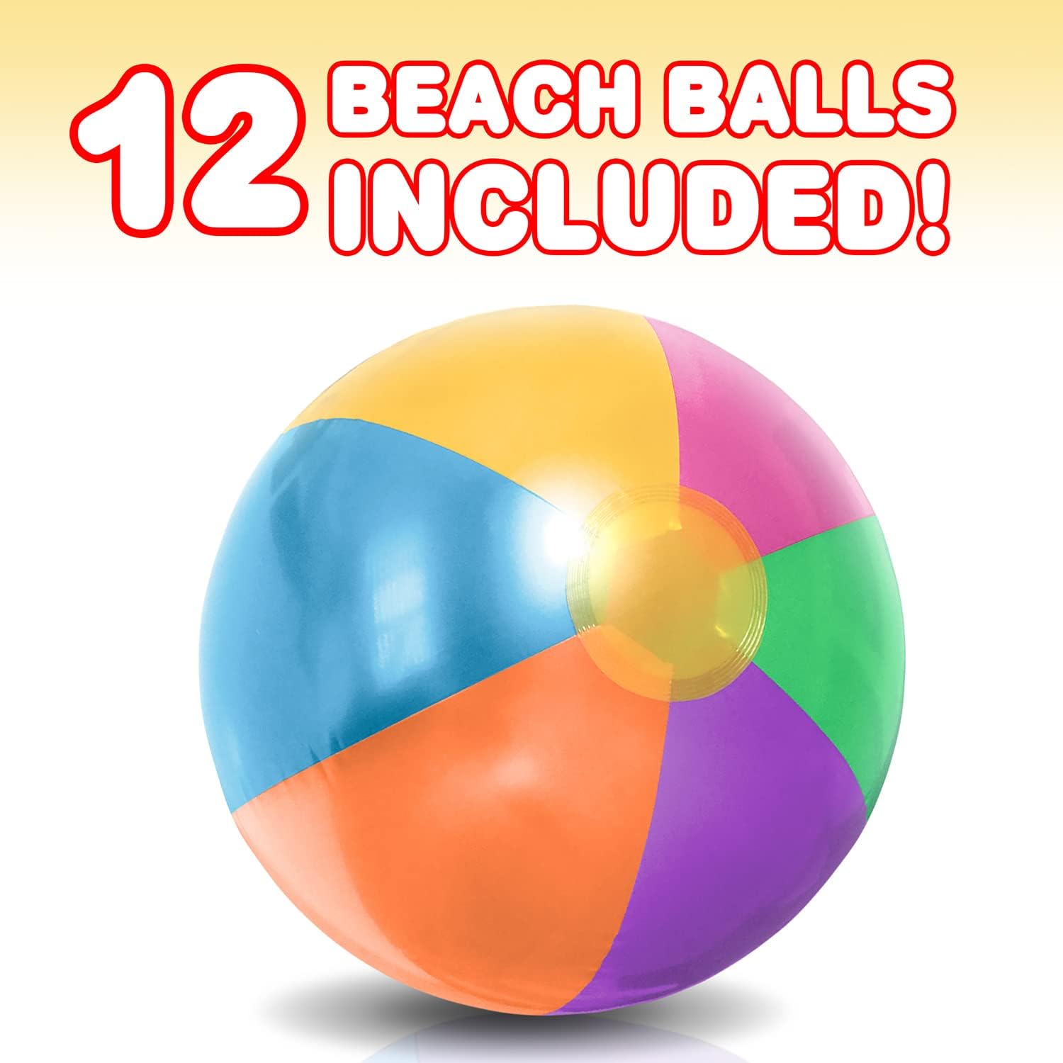 ArtCreativity Metallic Color Beach Balls - Pack of 12 - Summer Toys for Kids and Adults, Decorations for Hawaiian, Beach, Rainbow, and Pool Party, Beach Ball Party Favors for Boys and Girls