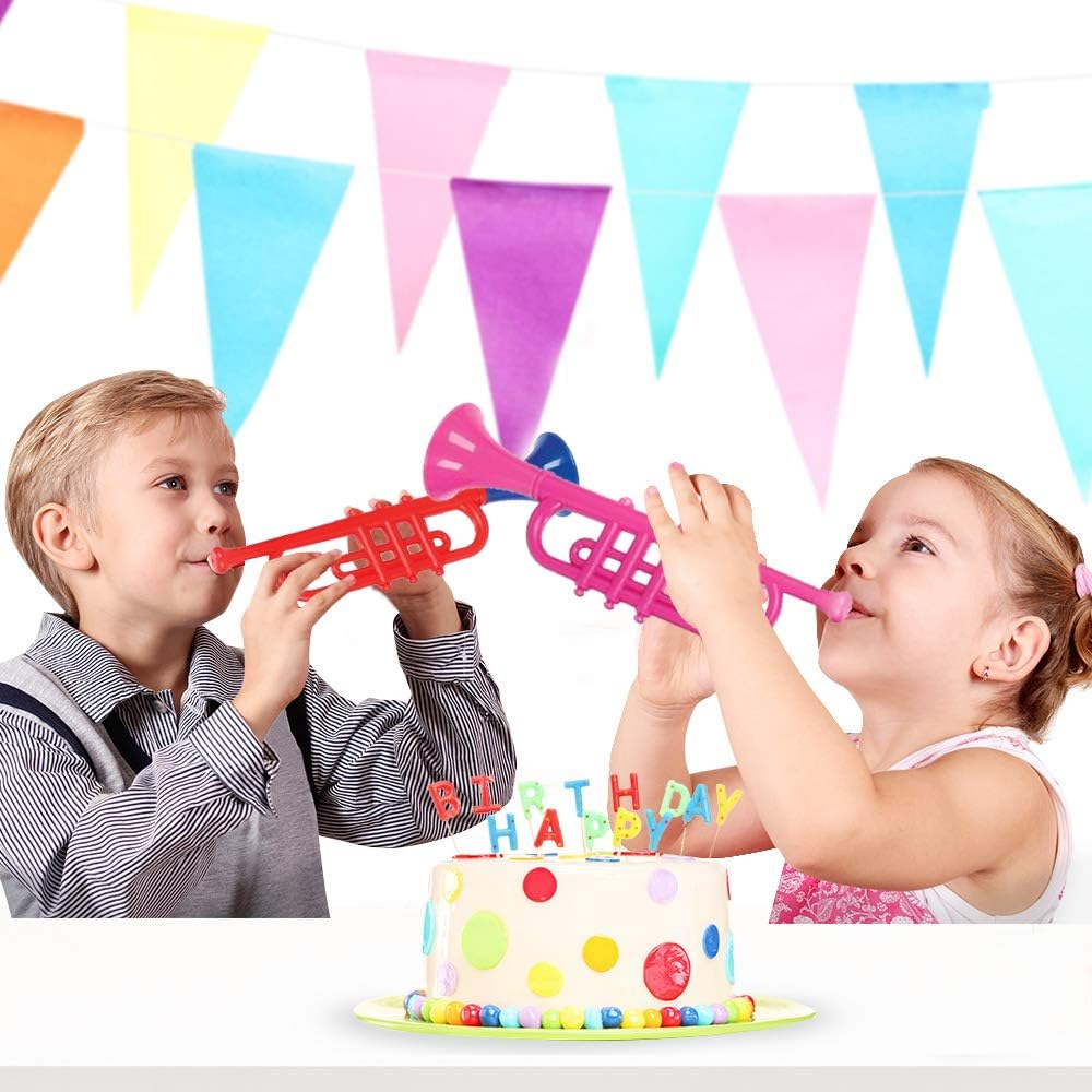 ArtCreativity 13 Inch Plastic Trumpets, Set of 6, Music Toys for Kids and...