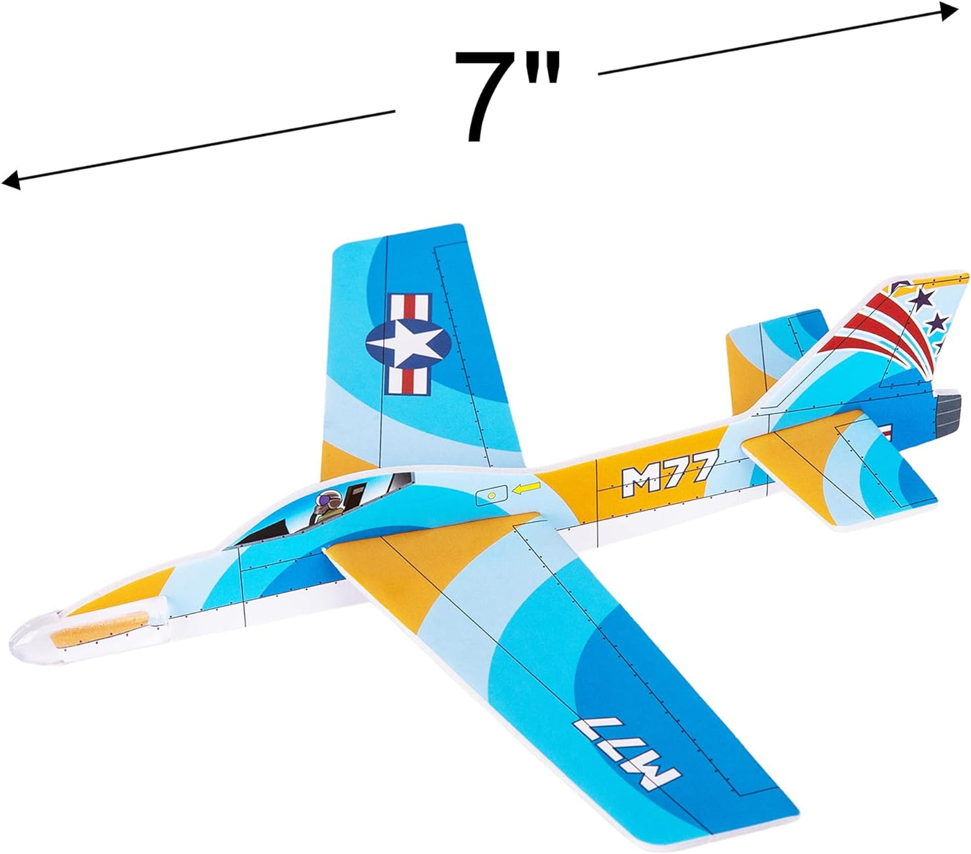 ArtCreativity 24 Pack Glider Fighter Jets 3D Puzzle Set - 7 Inch