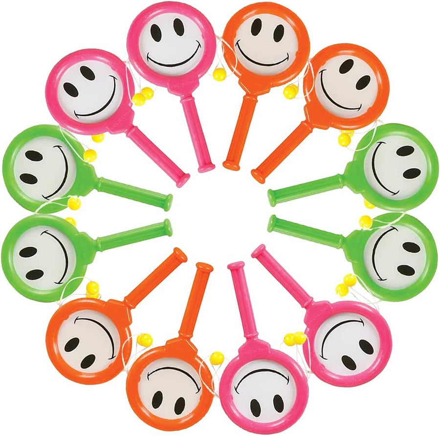 Smile Hand Drums, Set of 12, Musical Toys for Kids in Assorted Colors