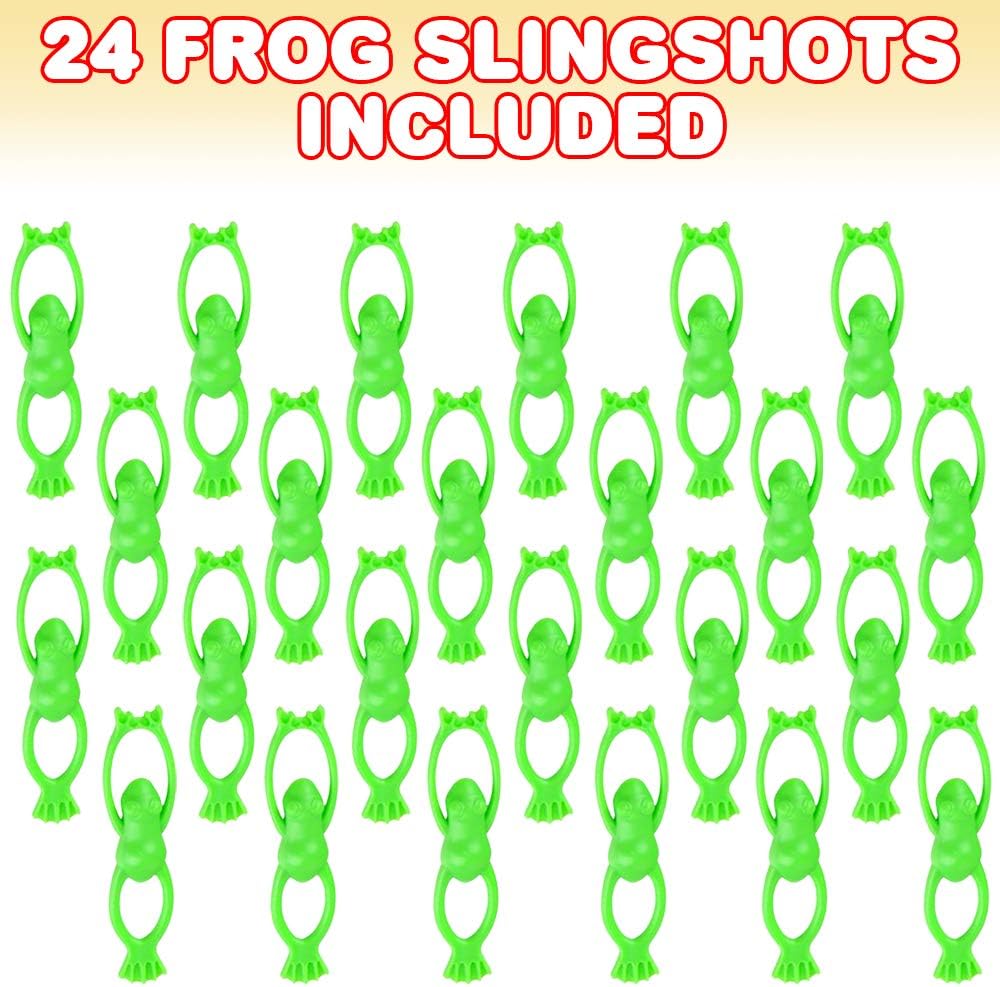 Stretchy Frog Slingshot Toys, Set of 24